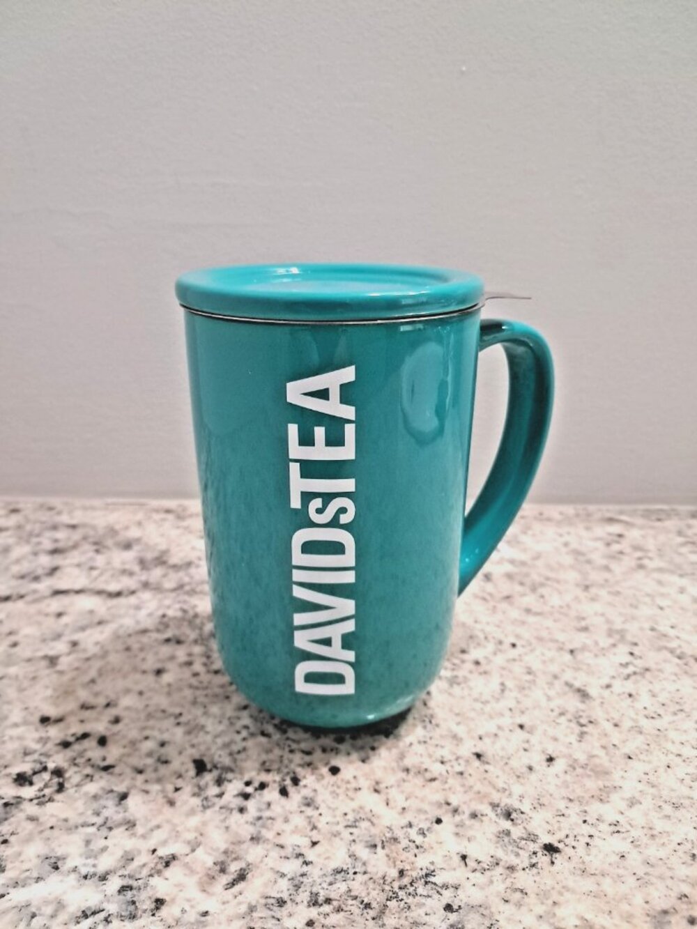 Davids Tea Nordic Mug TEAL Color- 3 piece-Very Rare Marketing Item - HTF